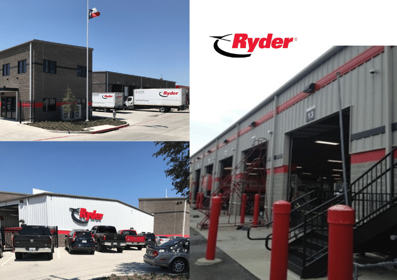 photo collage of the Ryder nationwide facility
